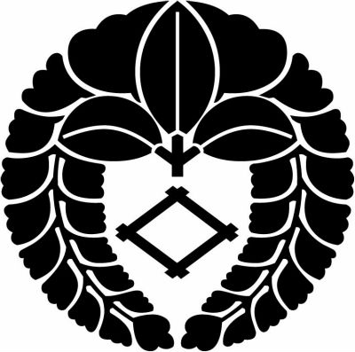 軸付き下がり藤に井桁