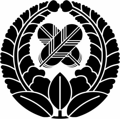 上がり藤に違い鷹の羽