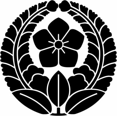 上がり藤に桔梗