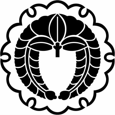 雪輪に下がり藤