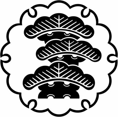 雪輪に三階松（１）・雪輪に右寄り三階松・雪輪に右三階松