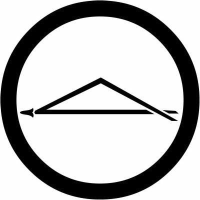 丸に一つ折れ松葉・丸に折り松葉