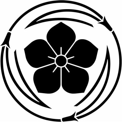 三つ折れ松葉に桔梗・三つ追い折れ松葉に桔梗