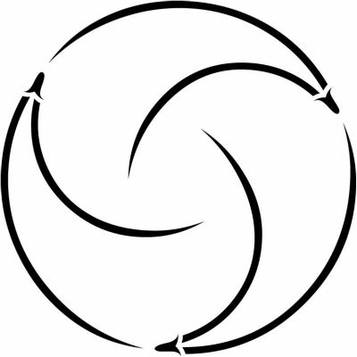 三つ追い松葉の丸