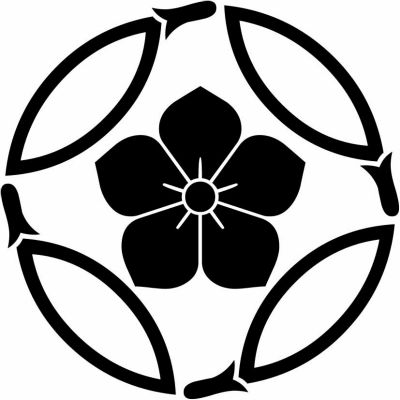 松葉七宝に桔梗