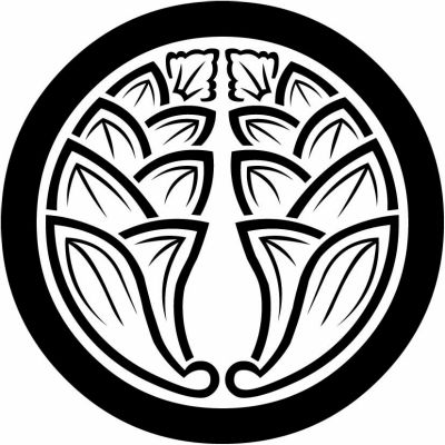 丸に陰抱き茗荷