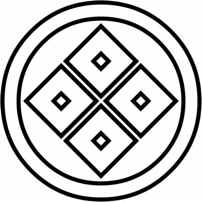 陰丸に陰隅立て四つ目