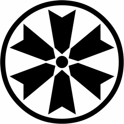 細輪に六つ矢筈