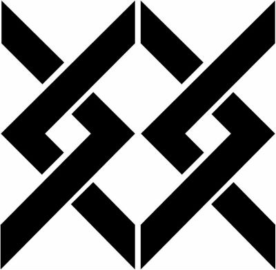 四つ組み合わせ山形・四つ組み合い山形