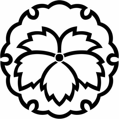 雪輪に中陰鬼蔦