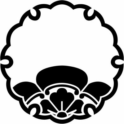 雪輪に覗き木瓜に唐花・雪輪に覗き木瓜唐花