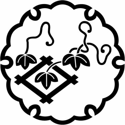 雪輪に夕顔に井桁