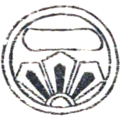 丸に一文字に割り桔梗