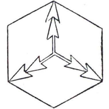 頭合わせ三階菱