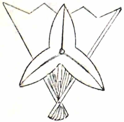 沢瀉扇・扇に沢瀉