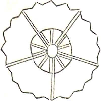 五つ開き扇の丸