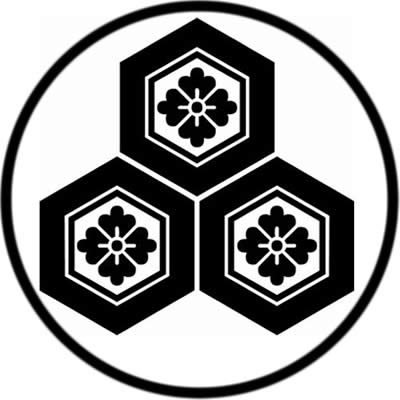 糸輪に三つ盛り亀甲に花角