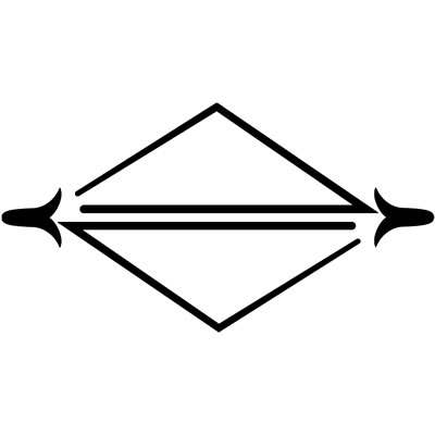 対い折れ松葉菱