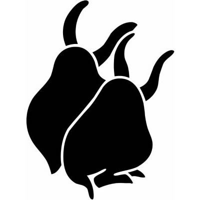 後ろ向き二匹兎