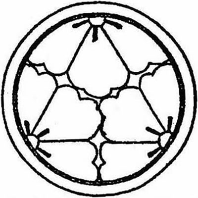 丸に三つ割り花菱