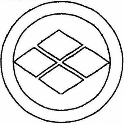 丸に四つ割り菱