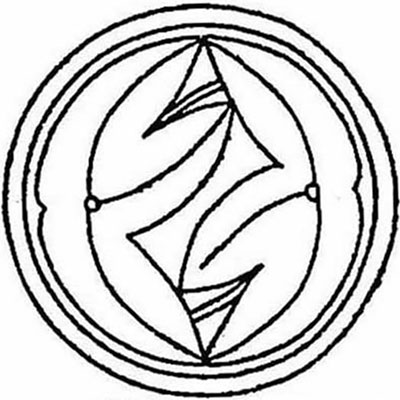 丸に入れ違い沢瀉