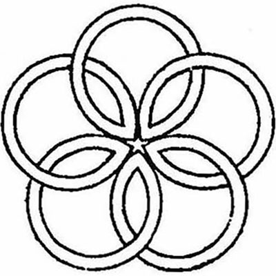 五つ釜敷（五つ結び釜敷）