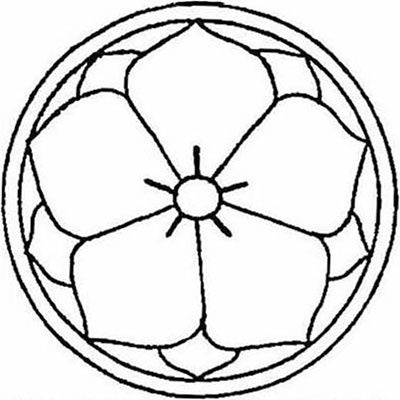 糸輪に八重桔梗