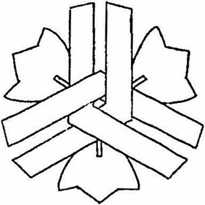 三つ組み花亀甲