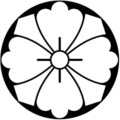 石持ち地抜き四方剣花菱