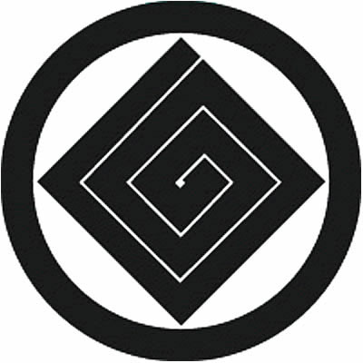 丸に隅立て稲妻