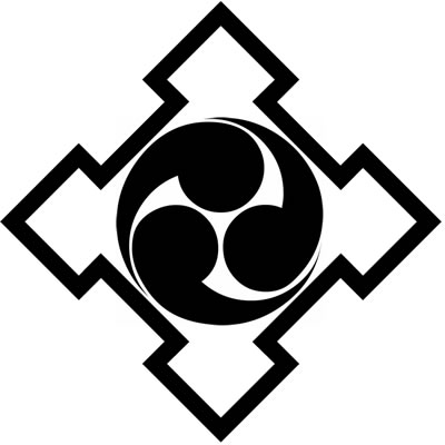 折り入り角に三つ巴