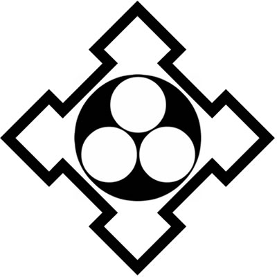 折り入り角に石持ち三つ星