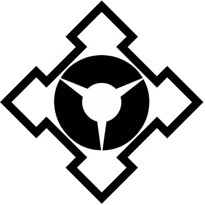 折り入り角に三つ地紙