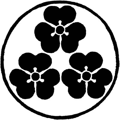 糸輪に三つ盛り片喰