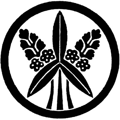 中輪に花持ち細沢瀉