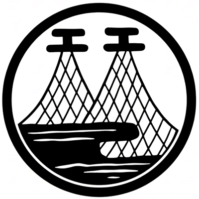 丸に陰二つ干網に水