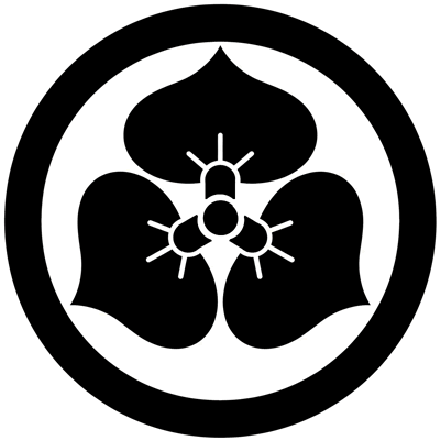 丸に尻合わせ三つ裏葵（２）