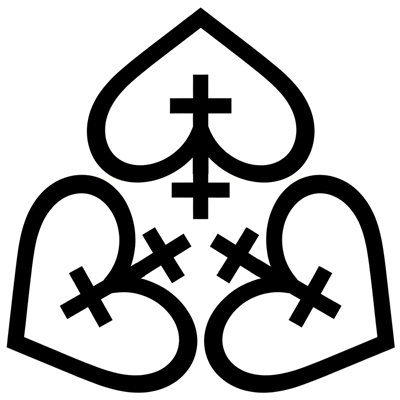 中陰三つ寄せ葵模様