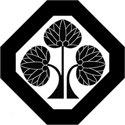 隅切り角に本多立ち葵