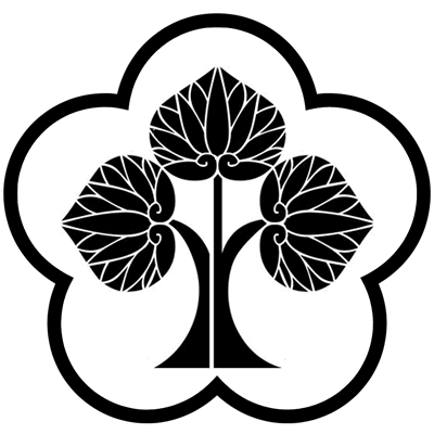 梅輪に左離れ立ち葵