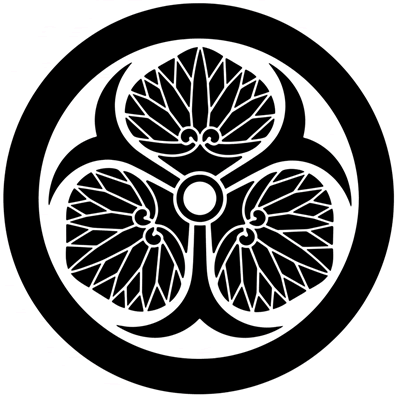 丸に花付き三つ葵