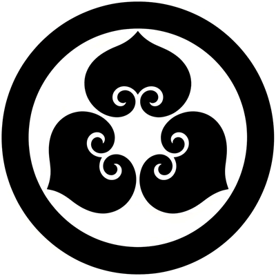 丸に尻合わせ三つ裏葵（１）