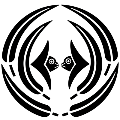 抱き芦の葉に対い雁