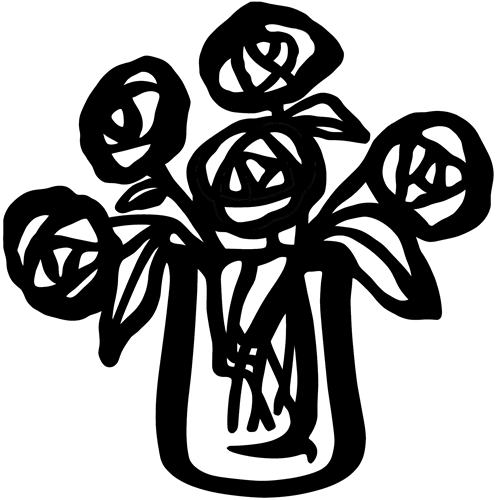 中陰壺に薔薇
