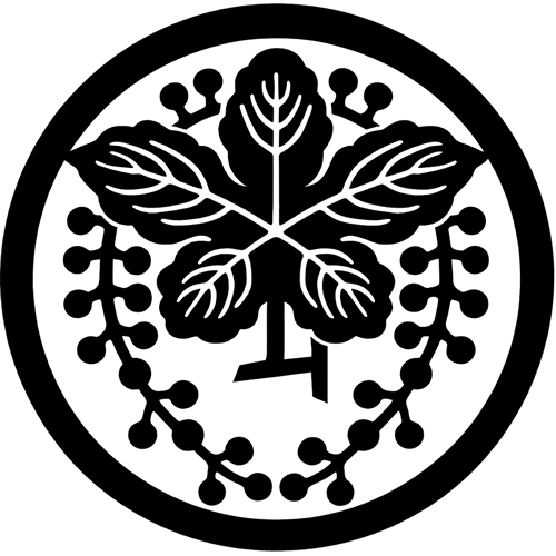 丸に一つ葉下がり葡萄