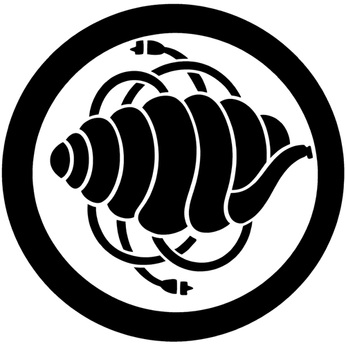 丸に緒付き法螺