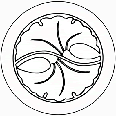 丸に上下違い銀杏