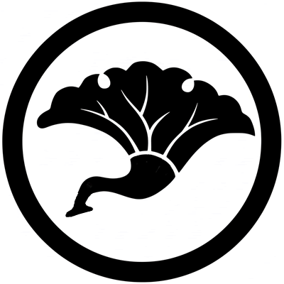 丸に銀杏鶴（１）