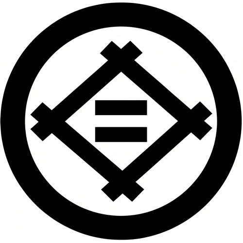 丸に井桁に二つ引き
